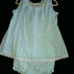 Vintage 1960's Powder Blue Babydoll Nightie Set